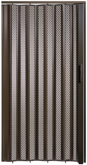Perforated bronze door